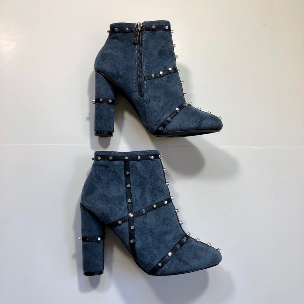 Cape Robbin Maura Studded Quilted Faux Suede Boots